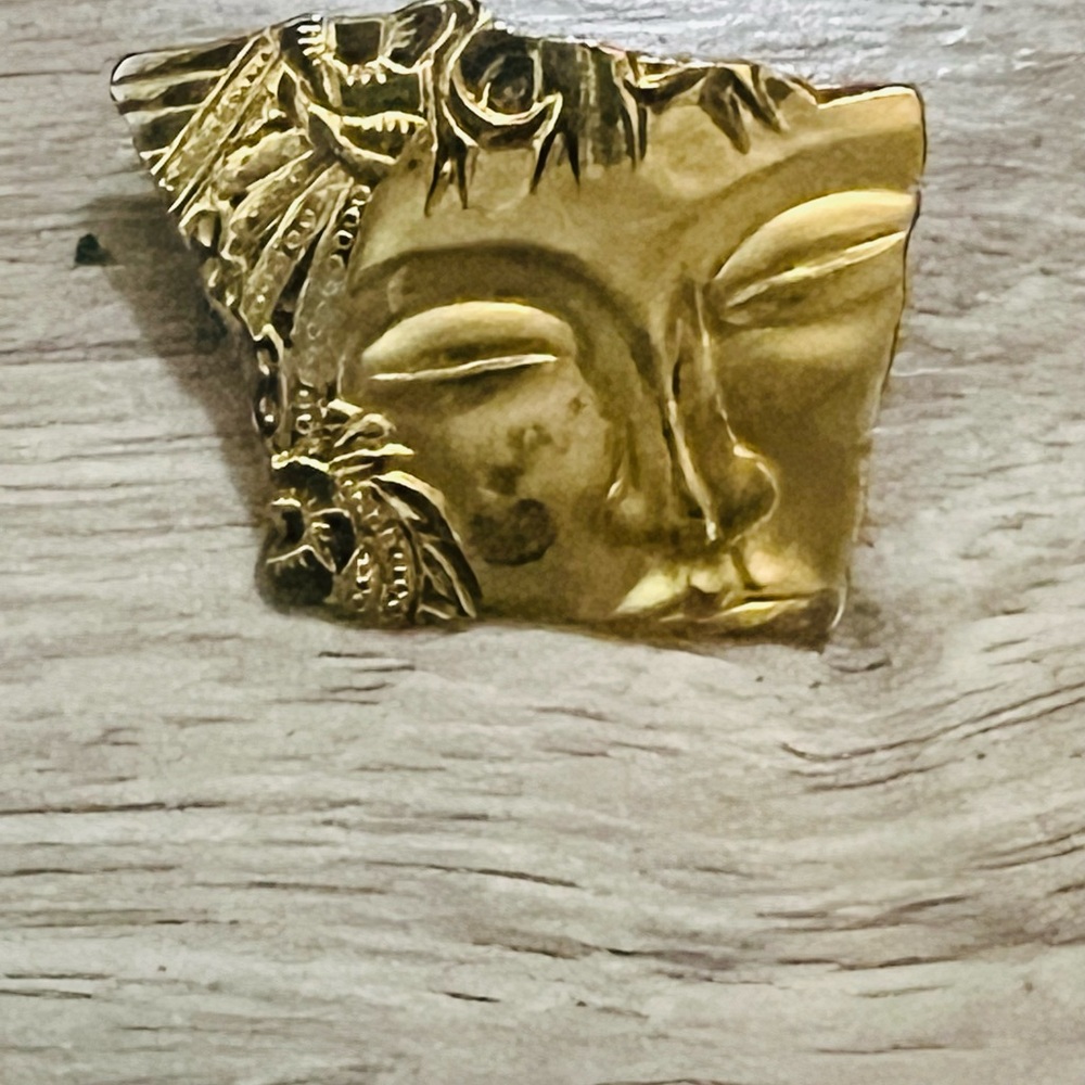 Vintage 80’s Oriental Asian Women’s Face JJ Pin